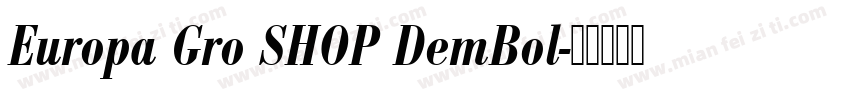 Europa Gro SHOP DemBol字体转换